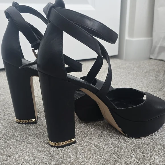 Michael Kors Black Strappy Heels - Picture 3 of 6